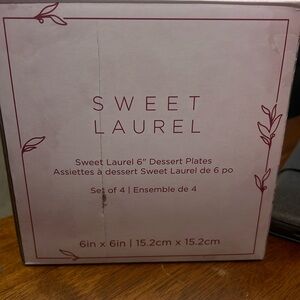 Sweet laurel 6 “ Dessert plates- set of 4